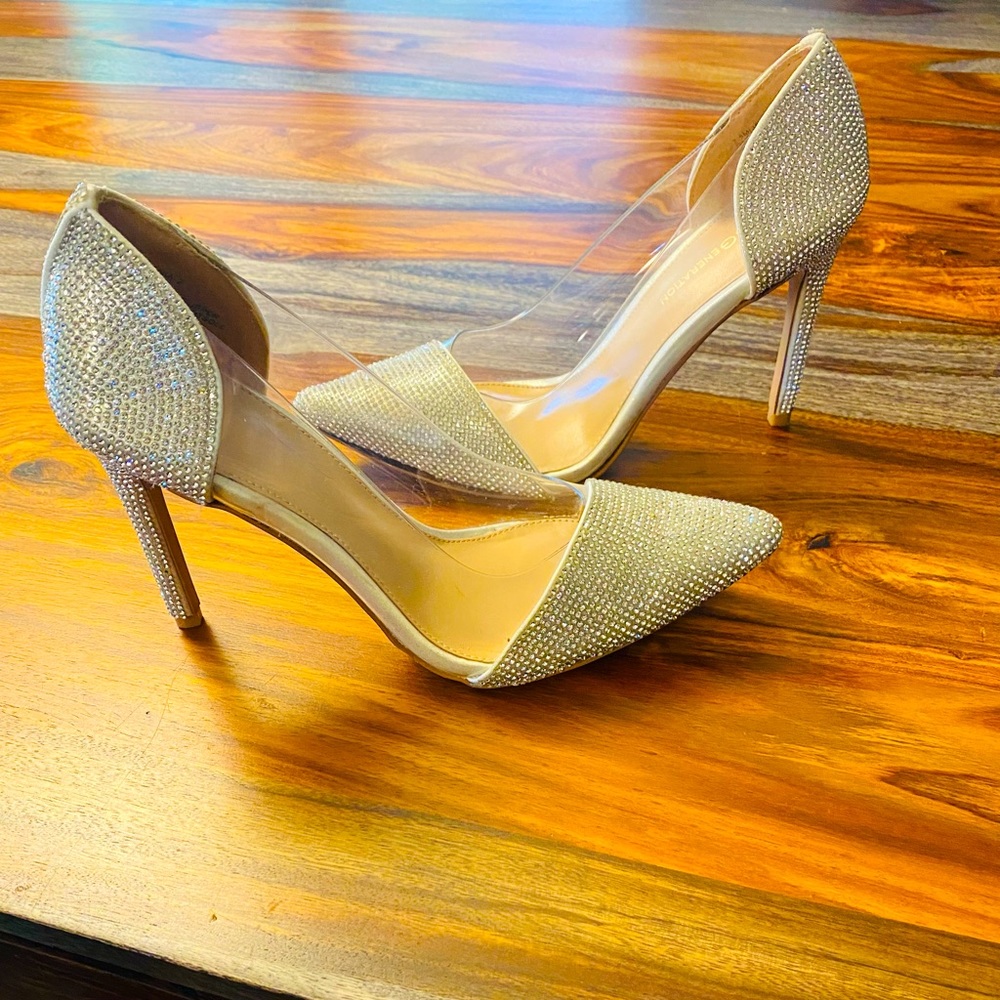 These BCBGeneration Crystal Heels